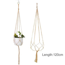 Load image into Gallery viewer, Hanging Plant Handmade Macrame Plant Hanger Flower Pot Planter Hanger Wall Decor Courtyard Garden Hanging Planter Hanging Basket