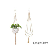 Load image into Gallery viewer, Hanging Plant Handmade Macrame Plant Hanger Flower Pot Planter Hanger Wall Decor Courtyard Garden Hanging Planter Hanging Basket