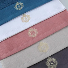 Load image into Gallery viewer, Inyahome Set of 1/4/6/10 Monogrammed Towels Sets Embroidered Luxury Large Bath Hand Face Towels Sets Personalized Gift Towels