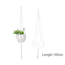 Load image into Gallery viewer, Hanging Plant Handmade Macrame Plant Hanger Flower Pot Planter Hanger Wall Decor Courtyard Garden Hanging Planter Hanging Basket