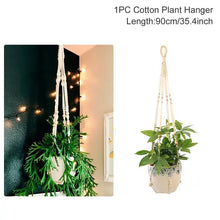 Load image into Gallery viewer, Hanging Plant Handmade Macrame Plant Hanger Flower Pot Planter Hanger Wall Decor Courtyard Garden Hanging Planter Hanging Basket