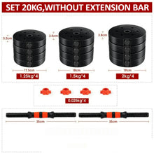 Загрузить изображение в средство просмотра галереи, 2 IN 1 ADJUSTABLE DUMBBELLS SET, WITH BARS, MULTIFUNCTION, 10KG-50KG (KETTLEBELL HANDLE OPTIONAL), FREE SHIPPING