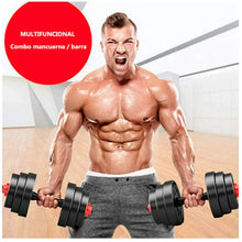 Загрузить изображение в средство просмотра галереи, 2 IN 1 ADJUSTABLE DUMBBELLS SET, WITH BARS, MULTIFUNCTION, 10KG-50KG (KETTLEBELL HANDLE OPTIONAL), FREE SHIPPING