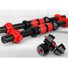 Загрузить изображение в средство просмотра галереи, 2 IN 1 ADJUSTABLE DUMBBELLS SET, WITH BARS, MULTIFUNCTION, 10KG-50KG (KETTLEBELL HANDLE OPTIONAL), FREE SHIPPING