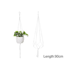 Load image into Gallery viewer, Hanging Plant Handmade Macrame Plant Hanger Flower Pot Planter Hanger Wall Decor Courtyard Garden Hanging Planter Hanging Basket