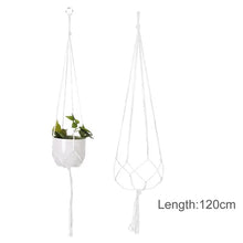 Load image into Gallery viewer, Hanging Plant Handmade Macrame Plant Hanger Flower Pot Planter Hanger Wall Decor Courtyard Garden Hanging Planter Hanging Basket