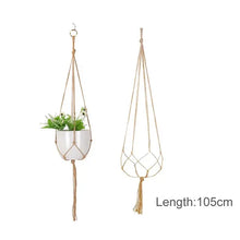 Load image into Gallery viewer, Hanging Plant Handmade Macrame Plant Hanger Flower Pot Planter Hanger Wall Decor Courtyard Garden Hanging Planter Hanging Basket