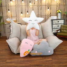 Charger l'image dans la galerie, Plush Sky Pillows Emotional Moon Star Cloud Shaped Pillow Pink White Grey Room Chair Decor Seat Cushion