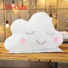 Charger l'image dans la galerie, Plush Sky Pillows Emotional Moon Star Cloud Shaped Pillow Pink White Grey Room Chair Decor Seat Cushion