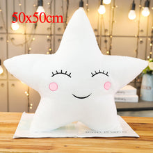 Charger l'image dans la galerie, Plush Sky Pillows Emotional Moon Star Cloud Shaped Pillow Pink White Grey Room Chair Decor Seat Cushion