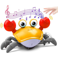 Load image into Gallery viewer, Crawling Crab Baby Toys with Music LED Light Up Musical Toys for Toddler Automatically Avoid Obstacles Interactive Toys for Kids
