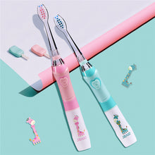 Charger l'image dans la galerie, Seago Kid's Sonic Electric Toothbrush Battery Powered Colorful LED Smart Timer Tooth Brush Replaceable Dupont Brush Heads SG EK6