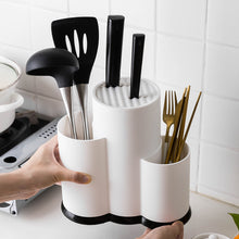 Charger l'image dans la galerie, MDZF SWEETHOME Multi-Function Utensil Holder Knife Block PP Flatware Drainer Storage Box Spoon Fork Kitchen Organizer Rack