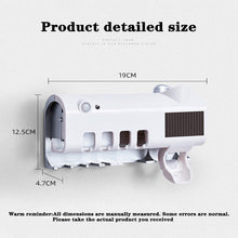 Load image into Gallery viewer, Toothbrush Holder Toothpaste Dispenser Solar Energy Bathroom Toothbrush Storage Box Multi-function Storage Holder USB Charge