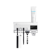 Load image into Gallery viewer, Toothbrush Holder Toothpaste Dispenser Solar Energy Bathroom Toothbrush Storage Box Multi-function Storage Holder USB Charge