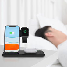 Charger l'image dans la galerie, 15W Qi Fast Wireless Charger Stand For iPhone 11 12 X 8 Apple Watch 4 in 1 Foldable Charging Dock Station for Airpods Pro iWatch
