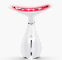 Load image into Gallery viewer, Ms.W 3 Color LED Light Anti-wrinkle Neck Vibration Massager Device