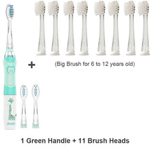 Charger l'image dans la galerie, Seago Kid's Sonic Electric Toothbrush Battery Powered Colorful LED Smart Timer Tooth Brush Replaceable Dupont Brush Heads SG EK6