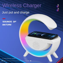 Load image into Gallery viewer, Smart LED RGB Night Light Atmosphere Lamp Bedside Bluetooth Speaker Wireless Charger Children Sleep Bedroom Decor Desk Lamps