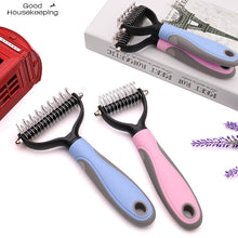 Загрузить изображение в средство просмотра галереи, Pets Fur Knot Cutter Dog Grooming Shedding Tools Pet Cat Hair Removal Comb Brush Double sided Pet Products Suppliers
