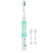 Charger l'image dans la galerie, Seago Kid's Sonic Electric Toothbrush Battery Powered Colorful LED Smart Timer Tooth Brush Replaceable Dupont Brush Heads SG EK6