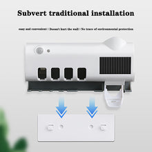 Load image into Gallery viewer, Toothbrush Holder Toothpaste Dispenser Solar Energy Bathroom Toothbrush Storage Box Multi-function Storage Holder USB Charge