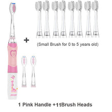 Charger l'image dans la galerie, Seago Kid's Sonic Electric Toothbrush Battery Powered Colorful LED Smart Timer Tooth Brush Replaceable Dupont Brush Heads SG EK6