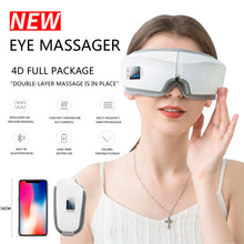 Загрузить изображение в средство просмотра галереи, Eye Massager 4D Smart Airbag Vibration Eye Care Instrument Hot Compress Bluetooth Eye Massage Glasses Fatigue Pouch & Wrinkle