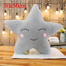Charger l'image dans la galerie, Plush Sky Pillows Emotional Moon Star Cloud Shaped Pillow Pink White Grey Room Chair Decor Seat Cushion