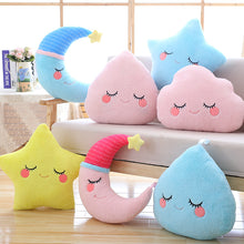Charger l'image dans la galerie, Plush Sky Pillows Emotional Moon Star Cloud Shaped Pillow Pink White Grey Room Chair Decor Seat Cushion