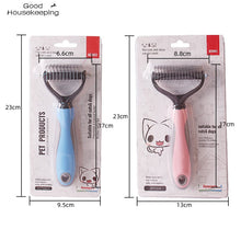 Загрузить изображение в средство просмотра галереи, Pets Fur Knot Cutter Dog Grooming Shedding Tools Pet Cat Hair Removal Comb Brush Double sided Pet Products Suppliers