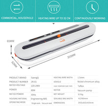 Charger l'image dans la galerie, saengQ Best Food Vacuum Sealer 220V/110V Automatic Commercial Household Food Vacuum Sealer Packaging Machine Include 10Pcs Bags