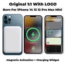 Laden Sie das Bild in den Galerie-Viewer, 30000mAh Portable Wireless Charger Macsafe Auxiliary Spare External Magnetic Battery Pack Power Bank For iphone Powerbank
