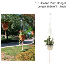 Load image into Gallery viewer, Hanging Plant Handmade Macrame Plant Hanger Flower Pot Planter Hanger Wall Decor Courtyard Garden Hanging Planter Hanging Basket
