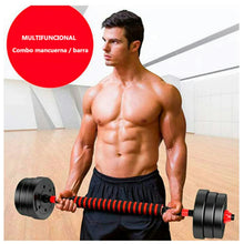 Load image into Gallery viewer, 2 IN 1 ADJUSTABLE DUMBBELLS SET, WITH BARS, MULTIFUNCTION, 10KG-50KG (KETTLEBELL HANDLE OPTIONAL), FREE SHIPPING
