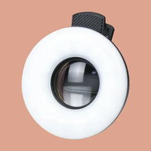 Загрузить изображение в средство просмотра галереи, Macro Lens for Mobile 15X Fill Ring Light Selfie Live Lamp Camera Lens with LED Universal Flash Smartphone Portable Light Clip
