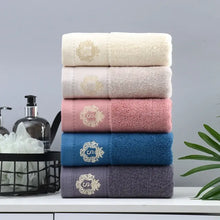 Load image into Gallery viewer, Inyahome Set of 1/4/6/10 Monogrammed Towels Sets Embroidered Luxury Large Bath Hand Face Towels Sets Personalized Gift Towels
