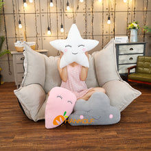 Laden Sie das Bild in den Galerie-Viewer, Plush Sky Pillows Emotional Moon Star Cloud Shaped Pillow Pink White Grey Room Chair Decor Seat Cushion

