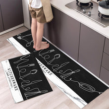 ギャラリービューアに画像を読み込む、New Hot Sale Kitchen Floor Mat Tableware Pattern Entrance Doormat Bathroom Door Floormat Parlor Anti-slip Antifouling Long Rugs
