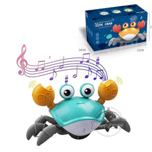 Laden Sie das Bild in den Galerie-Viewer, Crawling Crab Baby Toys with Music LED Light Up Musical Toys for Toddler Automatically Avoid Obstacles Interactive Toys for Kids
