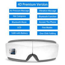 Load image into Gallery viewer, Eye Massager 4D Smart Airbag Vibration Eye Care Instrument Hot Compress Bluetooth Eye Massage Glasses Fatigue Pouch &amp; Wrinkle
