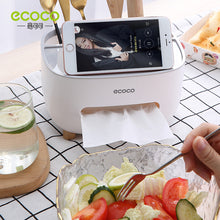Load image into Gallery viewer, ECOCO Napkin Holder Household Living Room Dining Room Creative Lovely Simple Multi function Remote Control Storage Tissue Box
