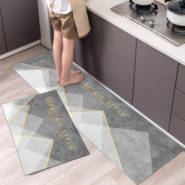 New Hot Sale Kitchen Floor Mat Tableware Pattern Entrance Doormat Bathroom Door Floormat Parlor Anti-slip Antifouling Long Rugs