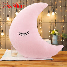 Load image into Gallery viewer, Plush Sky Pillows Emotional Moon Star Cloud Shaped Pillow Pink White Grey Room Chair Decor Seat Cushion
