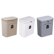 Load image into Gallery viewer, Garbage Can Kitchen Wall Hanging Kitchen Waste Bin With Cover Sealed Garbage Can Storage Bin Hanging Portable Design

