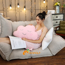 Laden Sie das Bild in den Galerie-Viewer, Plush Sky Pillows Emotional Moon Star Cloud Shaped Pillow Pink White Grey Room Chair Decor Seat Cushion
