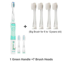 갤러리 뷰어에 이미지 로드, Seago Kid&#39;s Sonic Electric Toothbrush Battery Powered Colorful LED Smart Timer Tooth Brush Replaceable Dupont Brush Heads SG EK6
