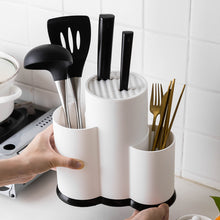 Load image into Gallery viewer, MDZF SWEETHOME Multi-Function Utensil Holder Knife Block PP Flatware Drainer Storage Box Spoon Fork Kitchen Organizer Rack
