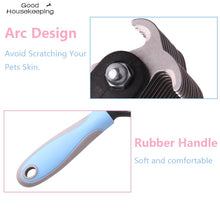 Laden Sie das Bild in den Galerie-Viewer, Pets Fur Knot Cutter Dog Grooming Shedding Tools Pet Cat Hair Removal Comb Brush Double sided Pet Products Suppliers
