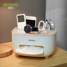 Load image into Gallery viewer, ECOCO Napkin Holder Household Living Room Dining Room Creative Lovely Simple Multi function Remote Control Storage Tissue Box
